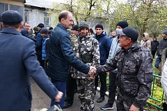 Проводы земляков, призванных в ряды Вооруженных Сил Российской Федерации в связи с частичной мобилизацией