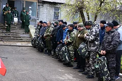 Проводы земляков, призванных в ряды Вооруженных Сил Российской Федерации в связи с частичной мобилизацией