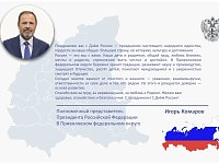 Поздравление полномочного представителя Президента РФ в ПФО Игоря Комарова с Днём России 
