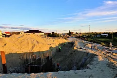 Строительство  путепровода в Татищевском районе идет круглосуточно