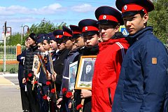 Торжественный митинг в р.п. Татищево в преддверии Дня Победы
