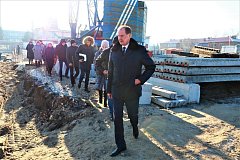 Выездное совещание на стройплощадке Татищевского лицея