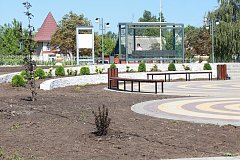 Рабочее совещание главы района на месте строительства сквера "Центральный"