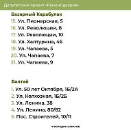 «Ремонт дворов»: адреса, где будут установлены новые детские площадки в Балтае, Новых Бурасах, Базарном Карабулаке и Татищево