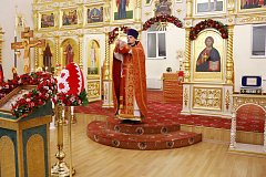 Пасхальное Богослужение  в храме в честь Казанской иконы Божией Матери в р.п. Татищево 