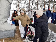 Торжественный митинг ко Дню защитника Отечества в школе д. Македоновка