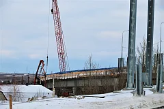  Губернатор Р.В.Бусаргин посетил Татищевский район  для ознакомления с ходом работ  по строительству путепровода  в р.п. Татищево