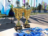 Торжественная церемония закрытия соревнований на Кубок главы района по пляжному волейболу среди мужских и женских команд