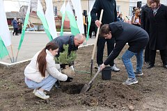 Выпускники Татищевского лицея высадили деревья на «Аллее выпускников»